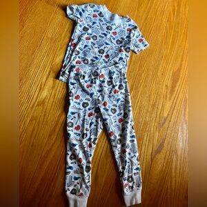 Janie and Jack Boys 2T Short Sleeve Pajama Set with Baseball Pattern